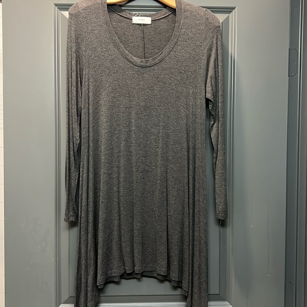 Lady's simple plain tunic top dress